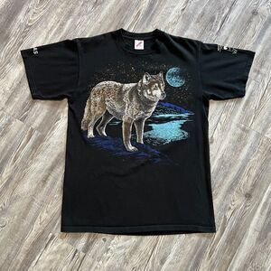 Vintage 80's Dallas Zoo "Say it Wild" Wolf Shirt M